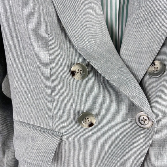 Veronica Beard Miller Dickey Linen Blazer Jacket in Seagrass Green Size 2 - Picture 5 of 7